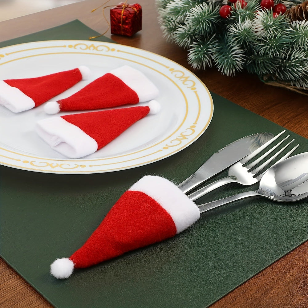 Christmas Table Decorations Santa Hats Mini Festive Table Accessories