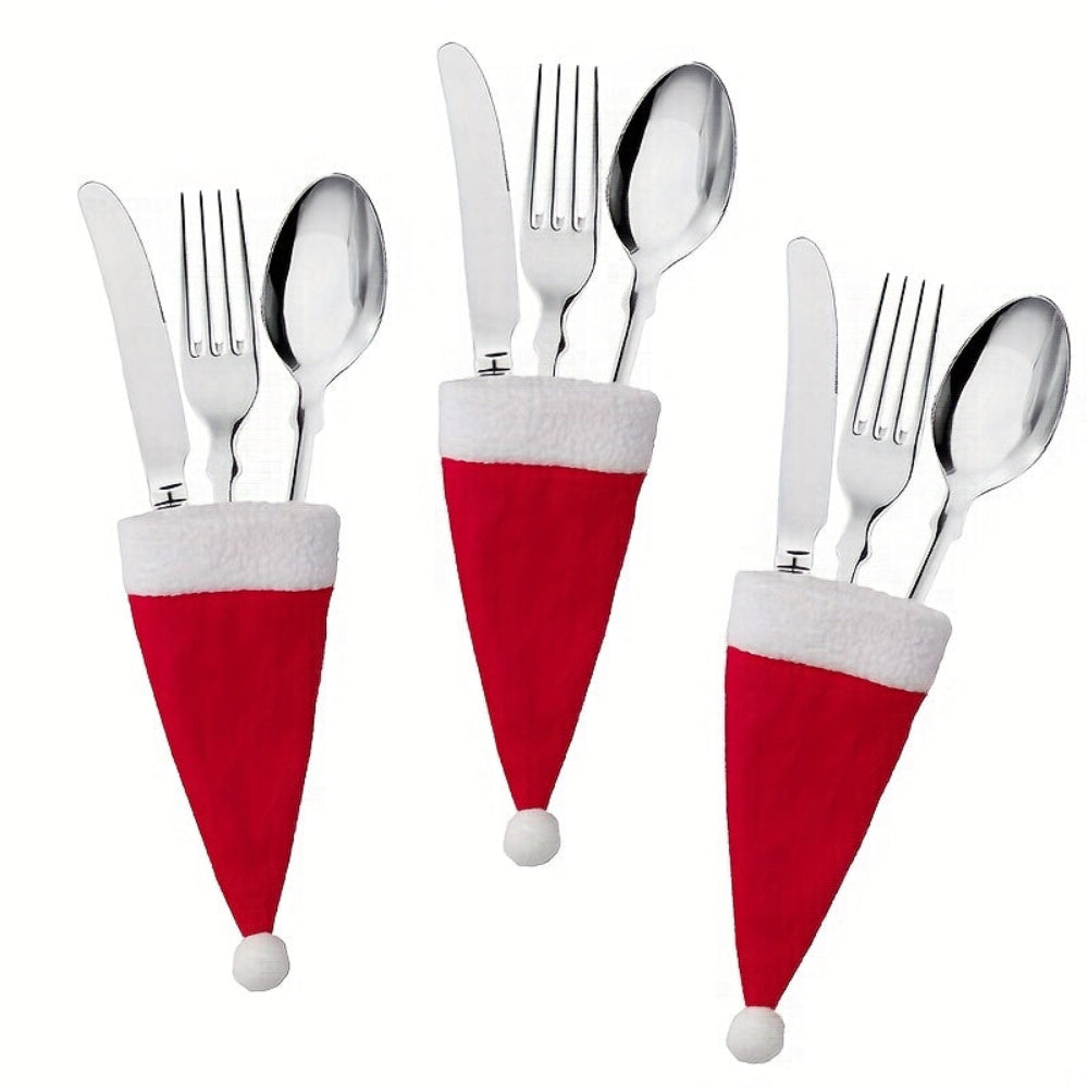 Christmas Table Decorations Santa Hats Mini Festive Table Accessories