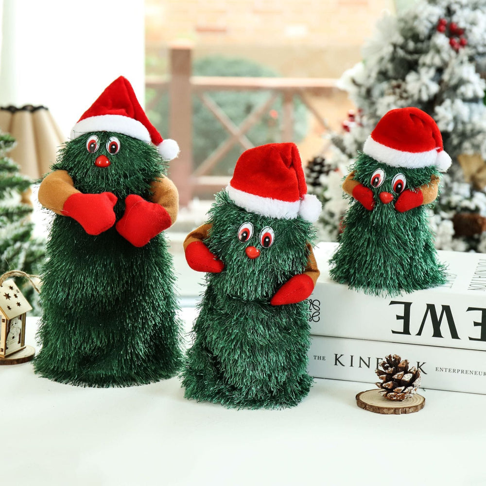 Christmas Toy Plush Dancing Tree Animated Music Decoration