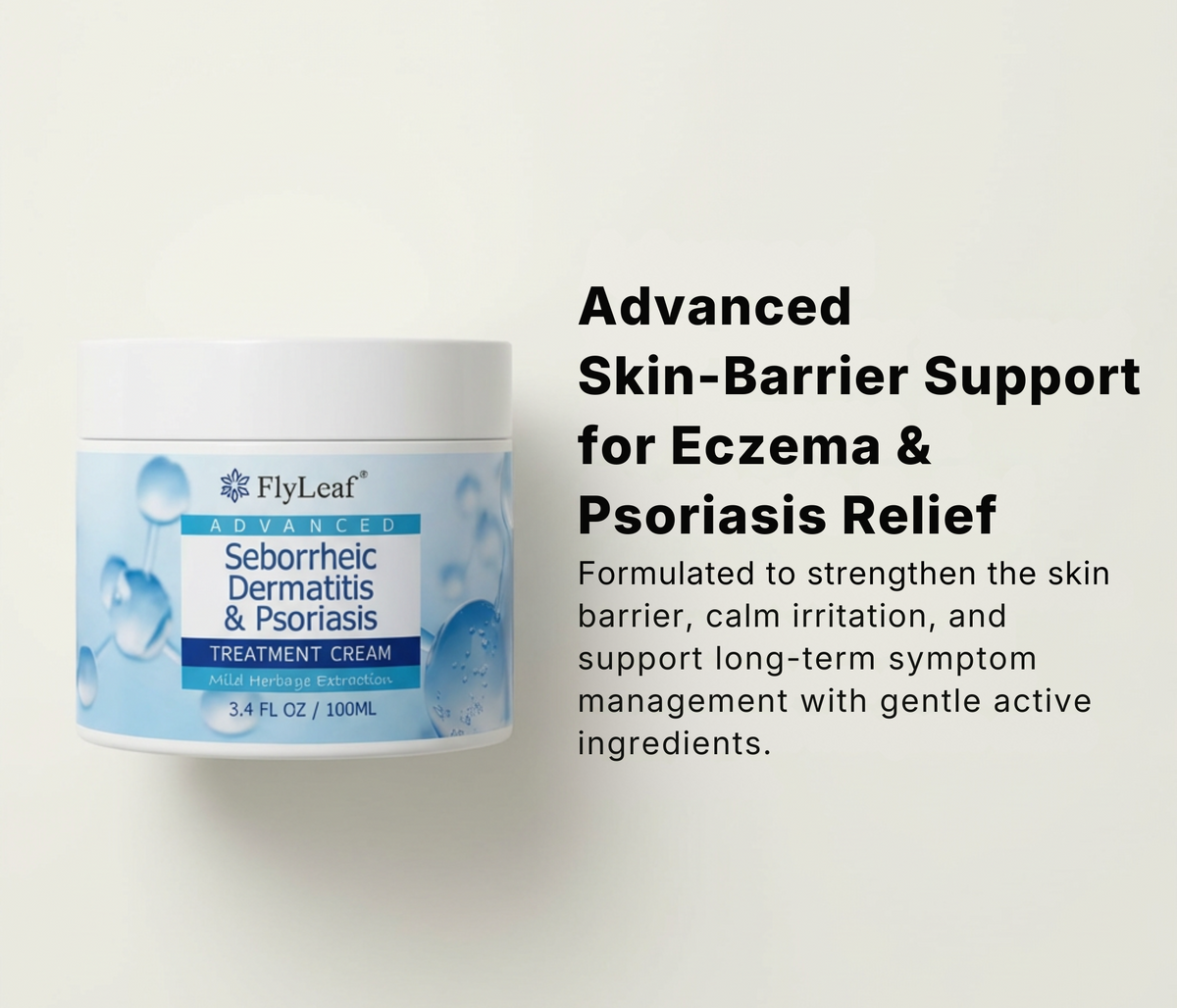 Soothing Scalp and Beard Irritation Relief Cream - Steroid-Free Skin Treatment for Redness and Flaking - Dermatology-Inspired Care for Men