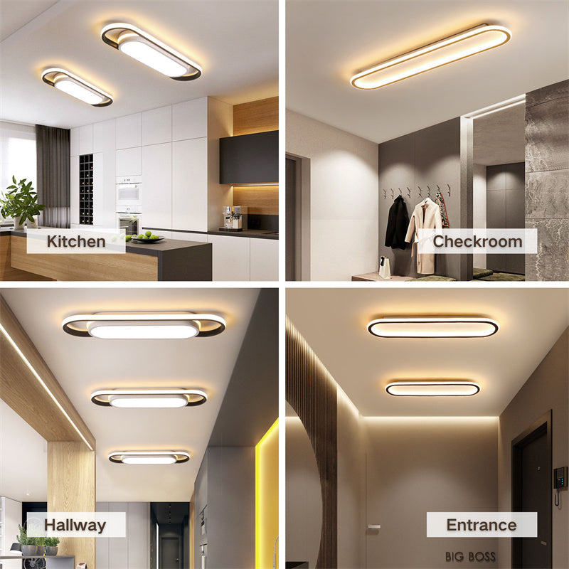 Minimalist Rectangular Flush Mount Ceiling Light