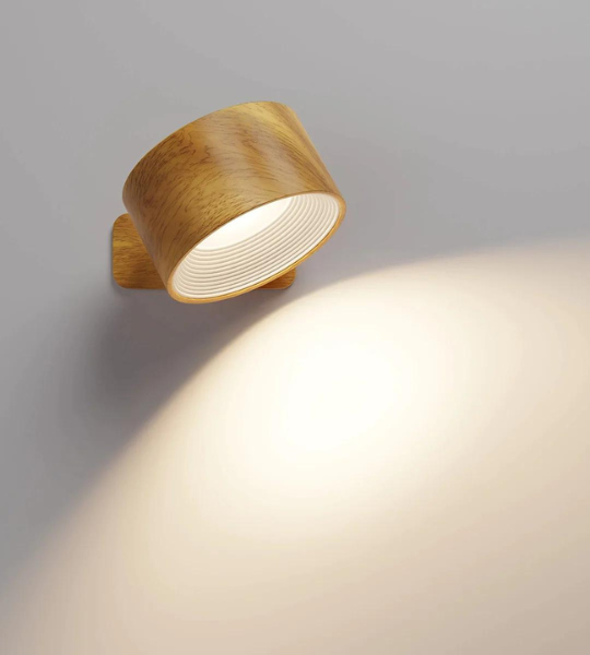 LED Wall Sconce with Remote & Touch Control – Dimmable Lamp with 3 Color Temperatures & 360° Magnetic Design