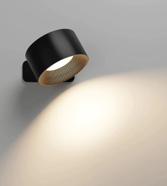 LED Wall Sconce with Remote & Touch Control – Dimmable Lamp with 3 Color Temperatures & 360° Magnetic Design