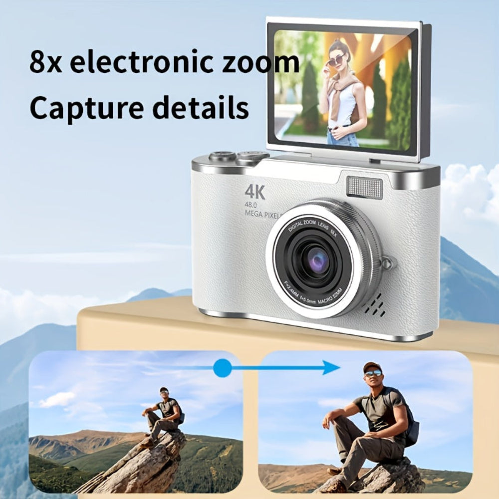 Digital Camera Gift 4K Flip Screen Vlogging Video Recorder