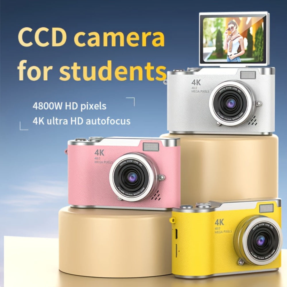 Digital Camera Gift 4K Flip Screen Vlogging Video Recorder