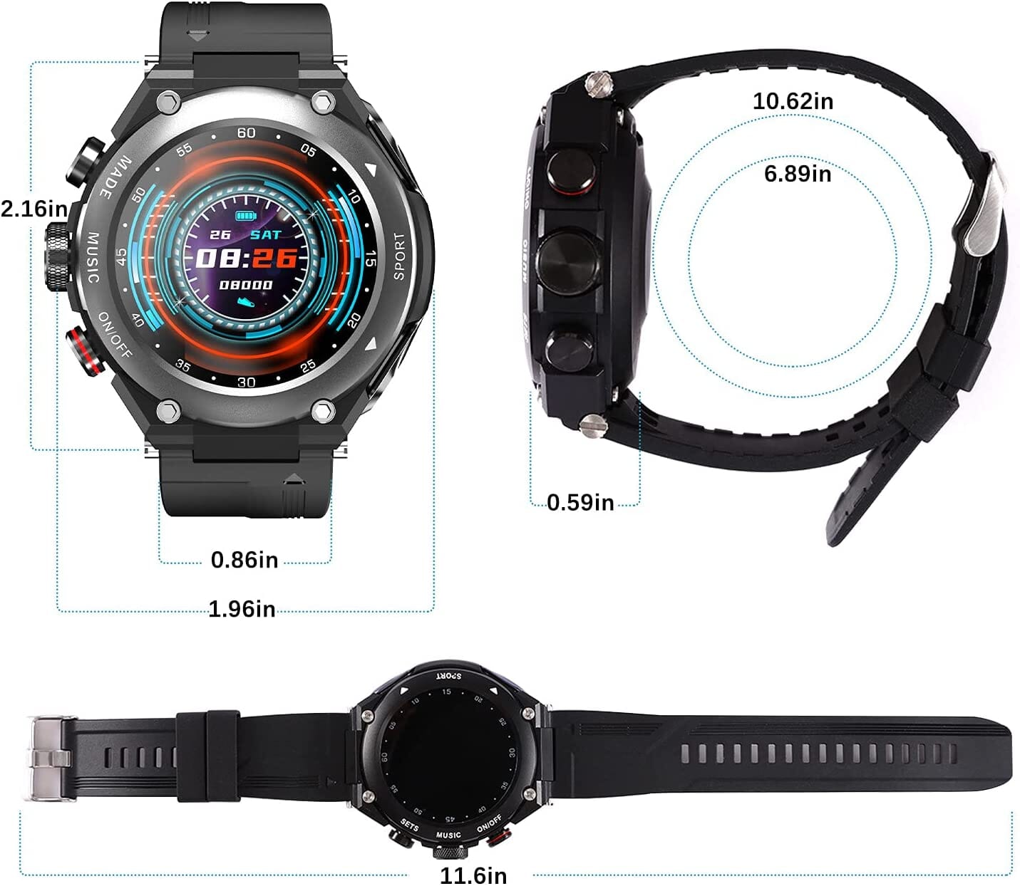TrailBlazer™ Pro Smartwatch w/ Earbuds