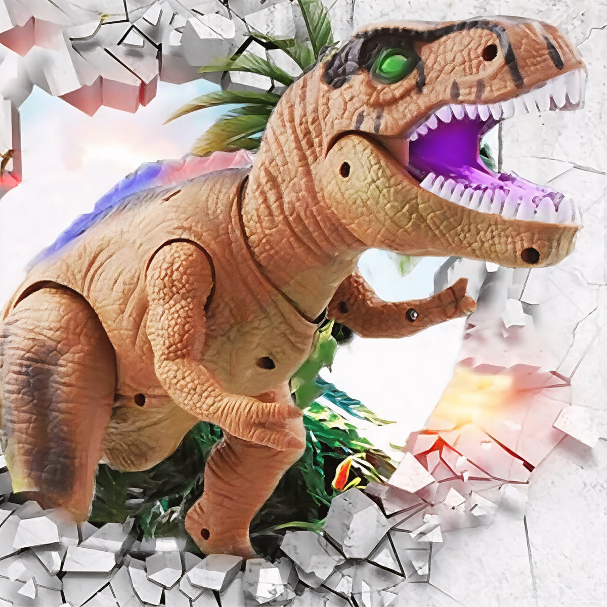 Dinosaur Toy Remote Control Light-Up Walking Roaring Figure