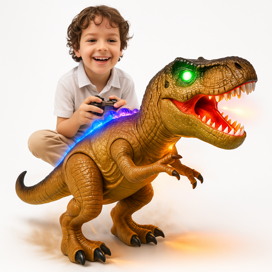 Dinosaur Toy Remote Control Walking Light-Up Interactive Figure