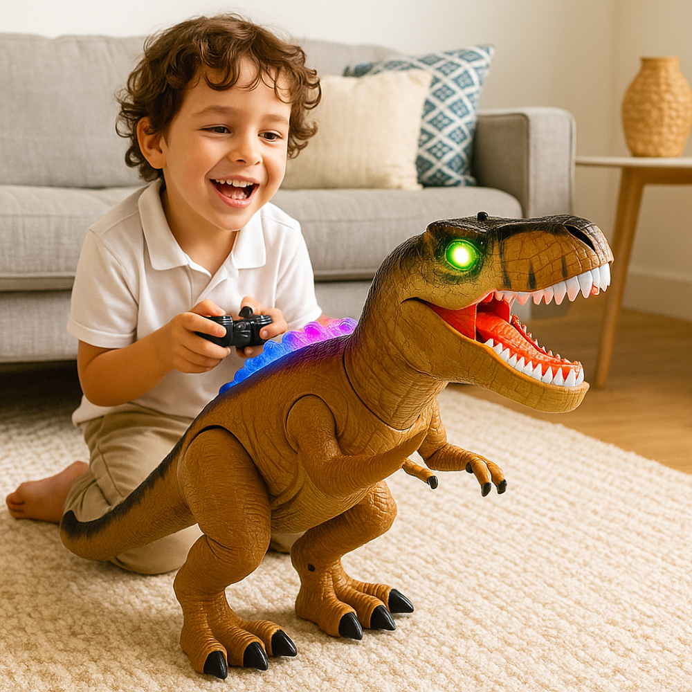 Dinosaur Toy Remote Control Walking Light-Up Roaring Figure Kids Gift