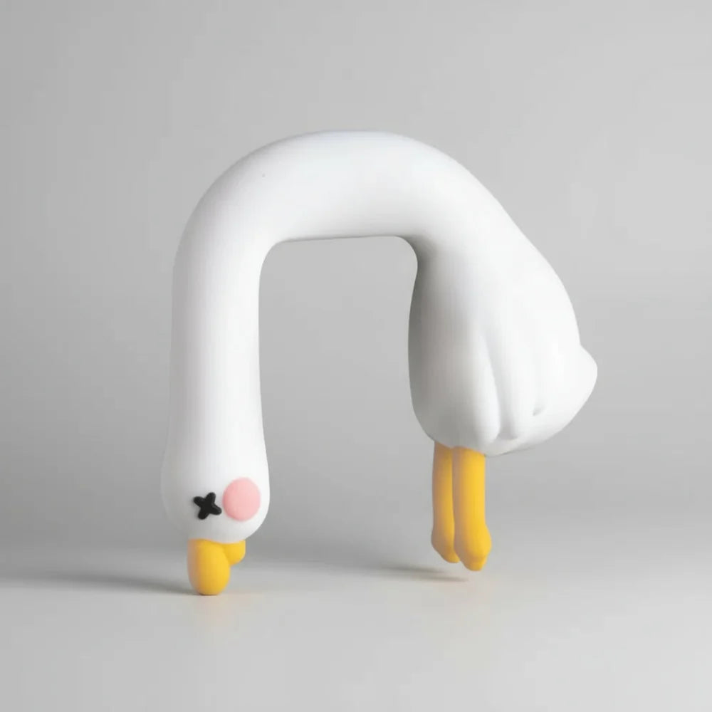 Duck Figurine Gift Mini Resin Desk Ornament Cute Animal Decor