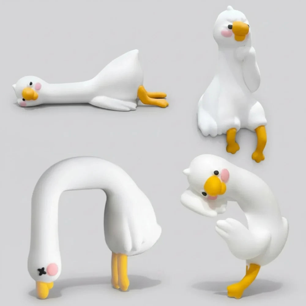 Duck Figurine Gift Mini Resin Desk Ornament Cute Animal Decor