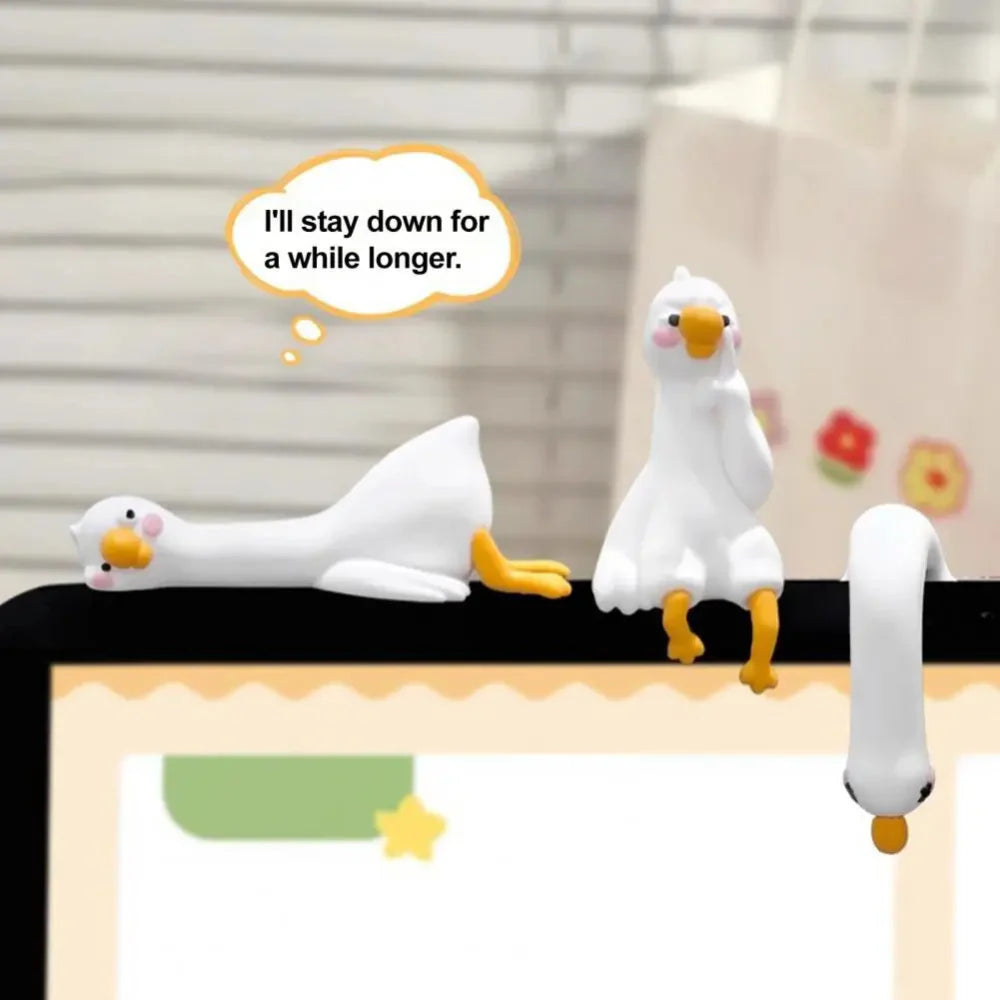 Duck Figurine Gift Mini Resin Desk Ornament Cute Animal Decor