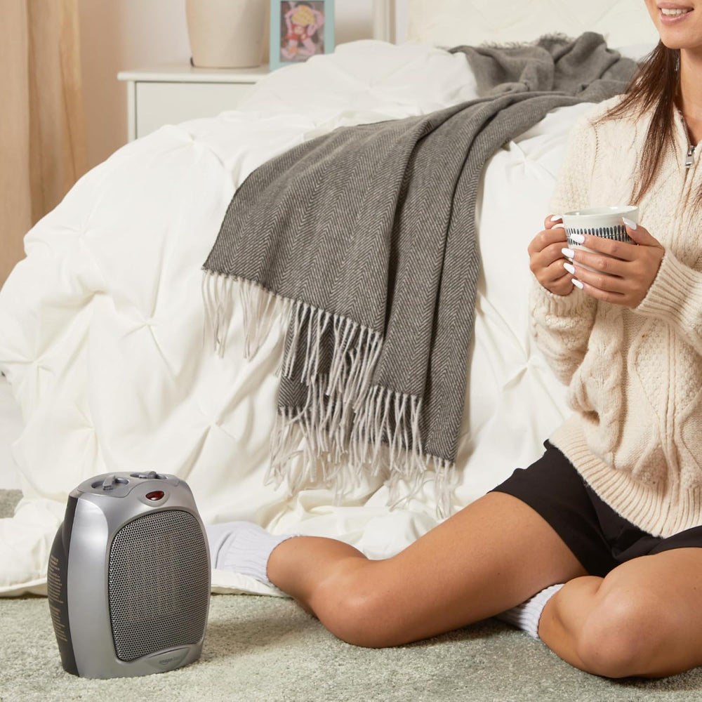 Electric Space Heater Portable Ceramic Indoor Heater Thermostat Control