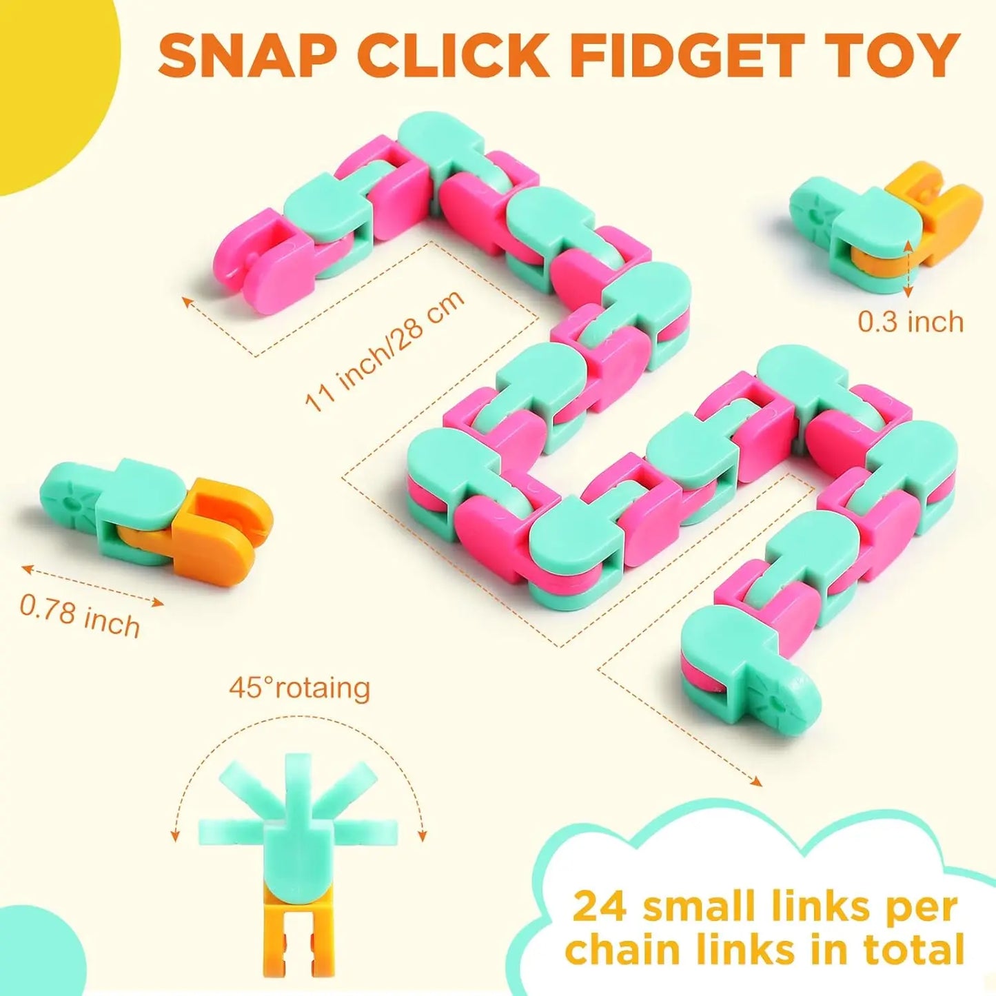 Fidget Toys Snap Link Sensory Pack