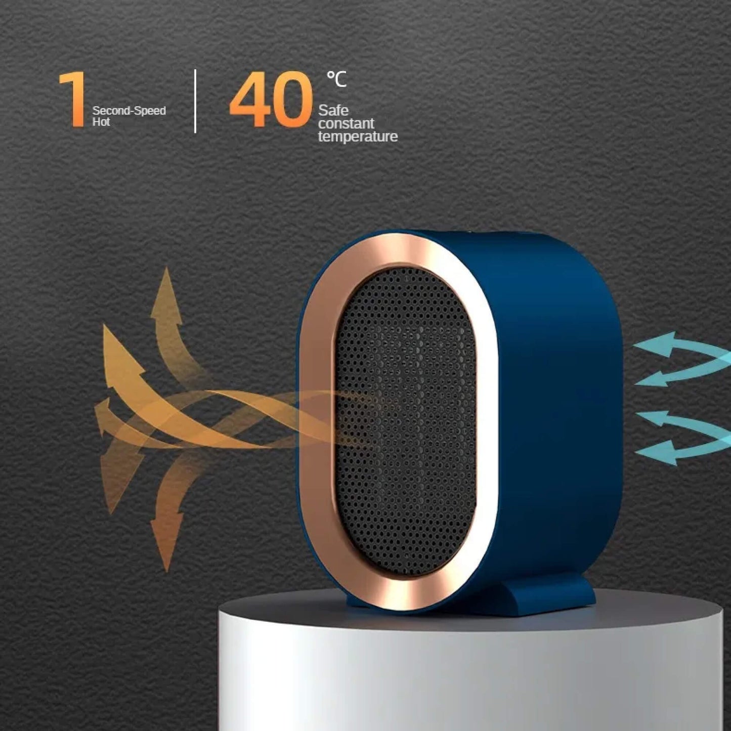 Compact Ceramic Space Heater Energy Efficient Portable Electric Heater