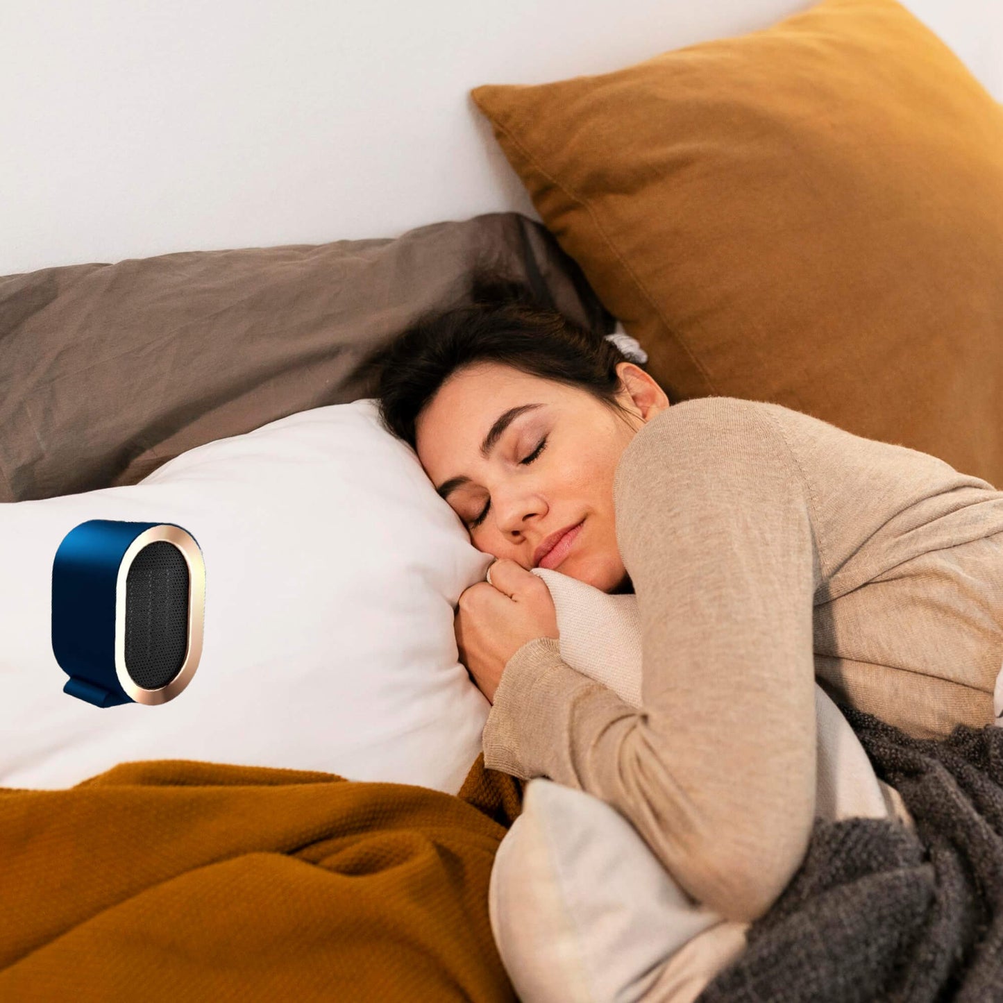 Compact Ceramic Space Heater Energy Efficient Portable Electric Heater