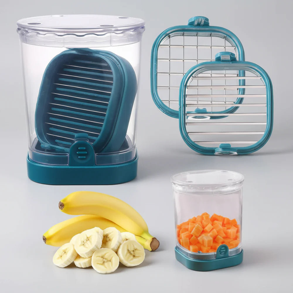 Fruit Slicer Cup Stainless Steel Kitchen Gadget