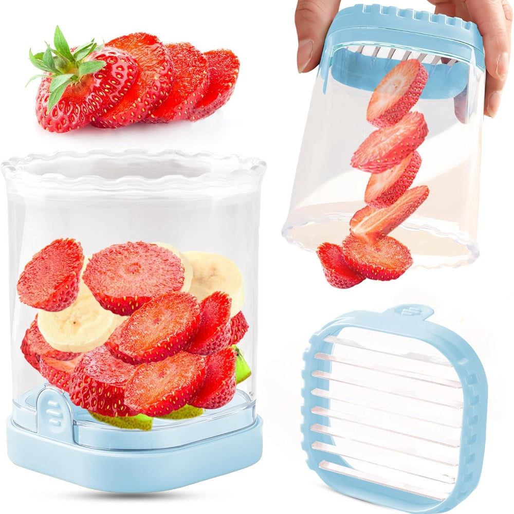Fruit Slicer Cup Stainless Steel Kitchen Gadget