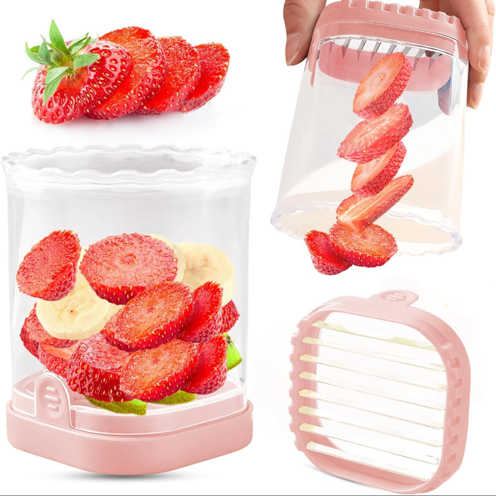 Fruit Slicer Cup Stainless Steel Kitchen Gadget