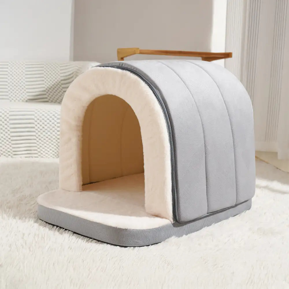 Cozy Cave Bed for Cats and Dogs – Warm Plush Grotto Style for Deep Sleep