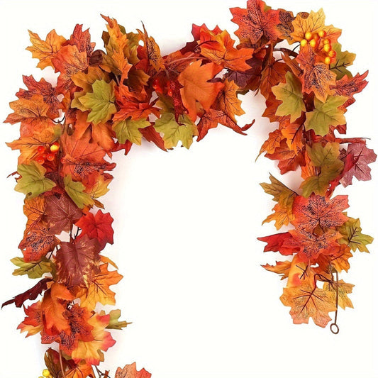 Garlands Maple Leaf Fall Autumn Home Decor Indoor Outdoor Display