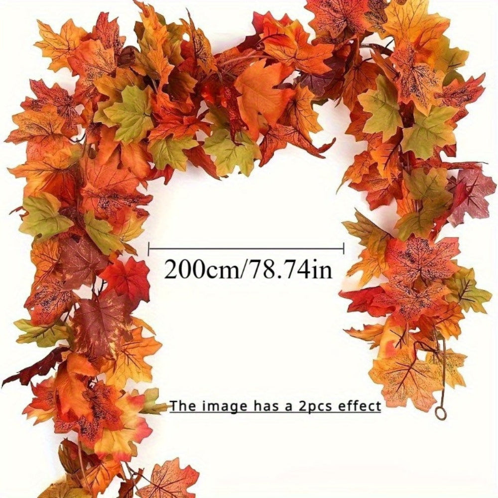Garlands Maple Leaf Fall Autumn Home Decor Indoor Outdoor Display