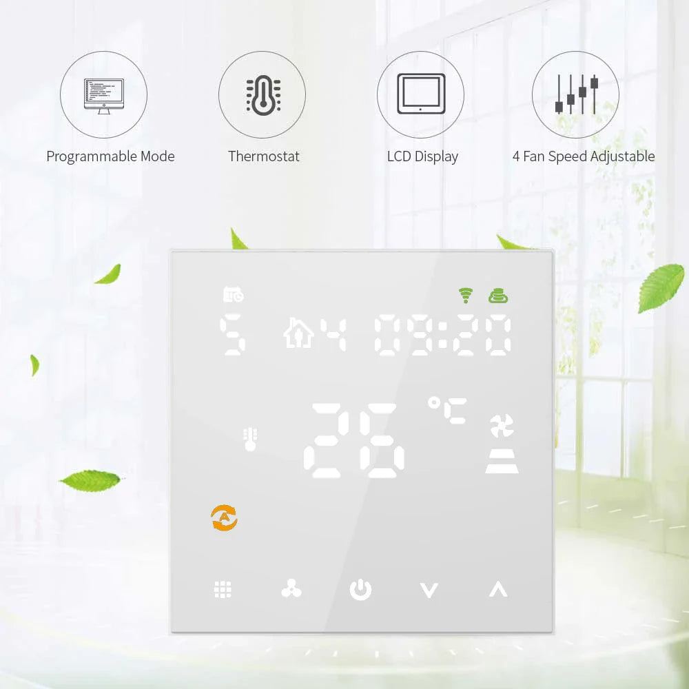 WiFi Smart Digital Thermostat – Programmable Cooling & Heating Control for Hotel, Office & Apartment