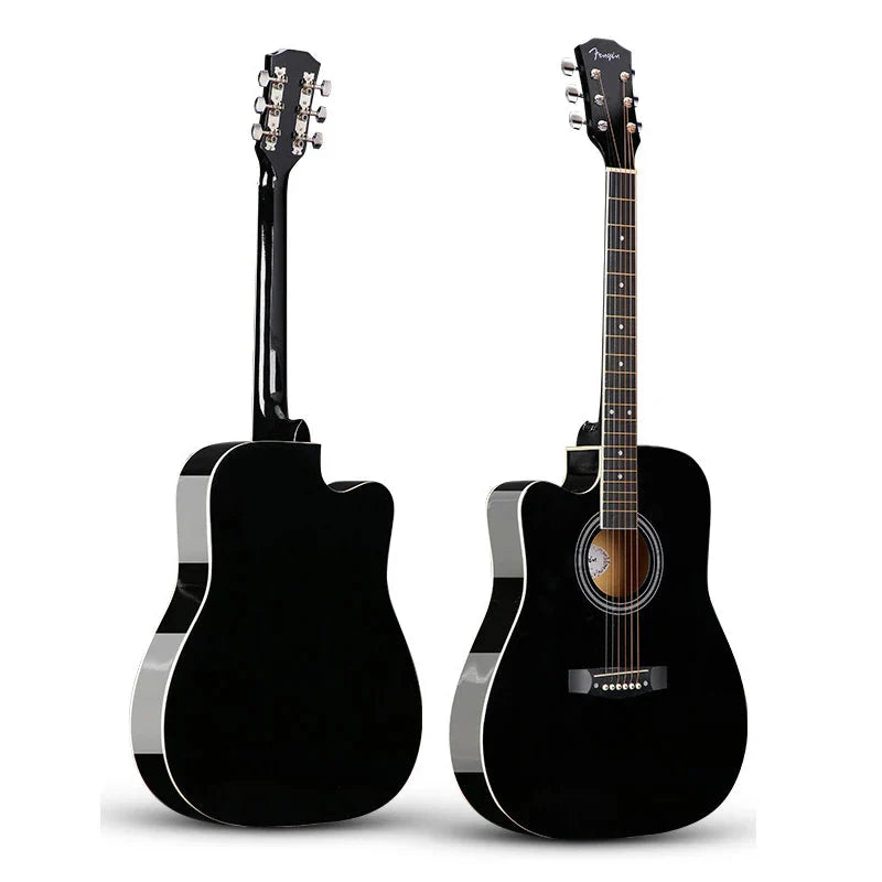 41-Inch Left-Handed Classical Acoustic Guitar – Basswood Body, Gloss Finish, Maple Neck, Professional Musical Instrument