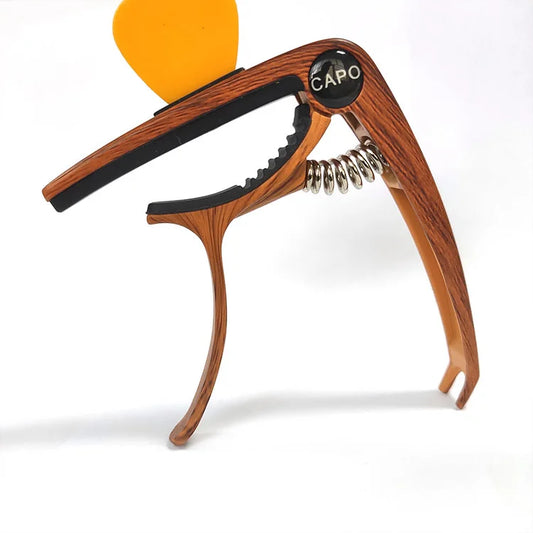 Zinc Alloy Guitar Capo with Pick Holder – Adjustable Clamp for Acoustic & Electric Guitars in Multiple Colors