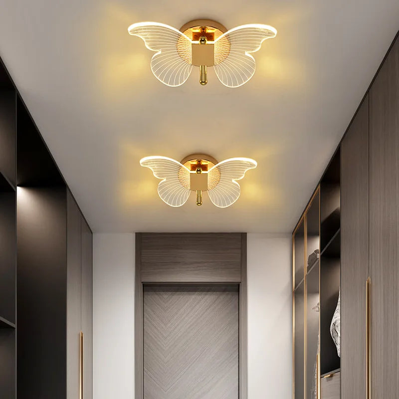 Luxury Gold Butterfly Wall Light – Modern LED Lamp for Bedroom, Living Room & Home Décor
