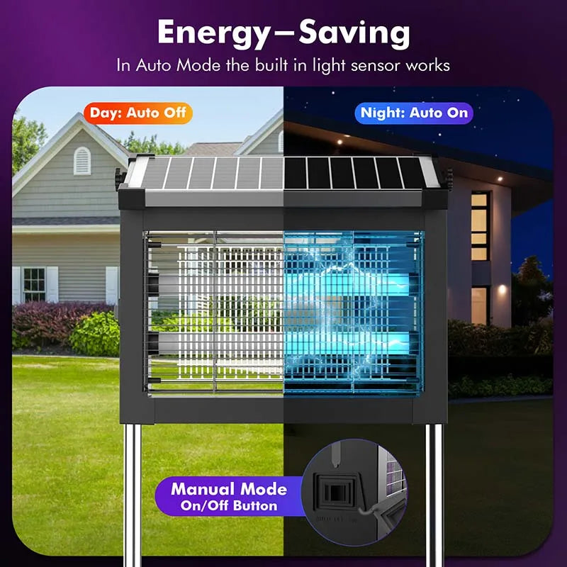 Solar Bug Zapper Outdoor, Waterproof Mosquito Zapper Outdoor Solar Powered mosquito killers electronic