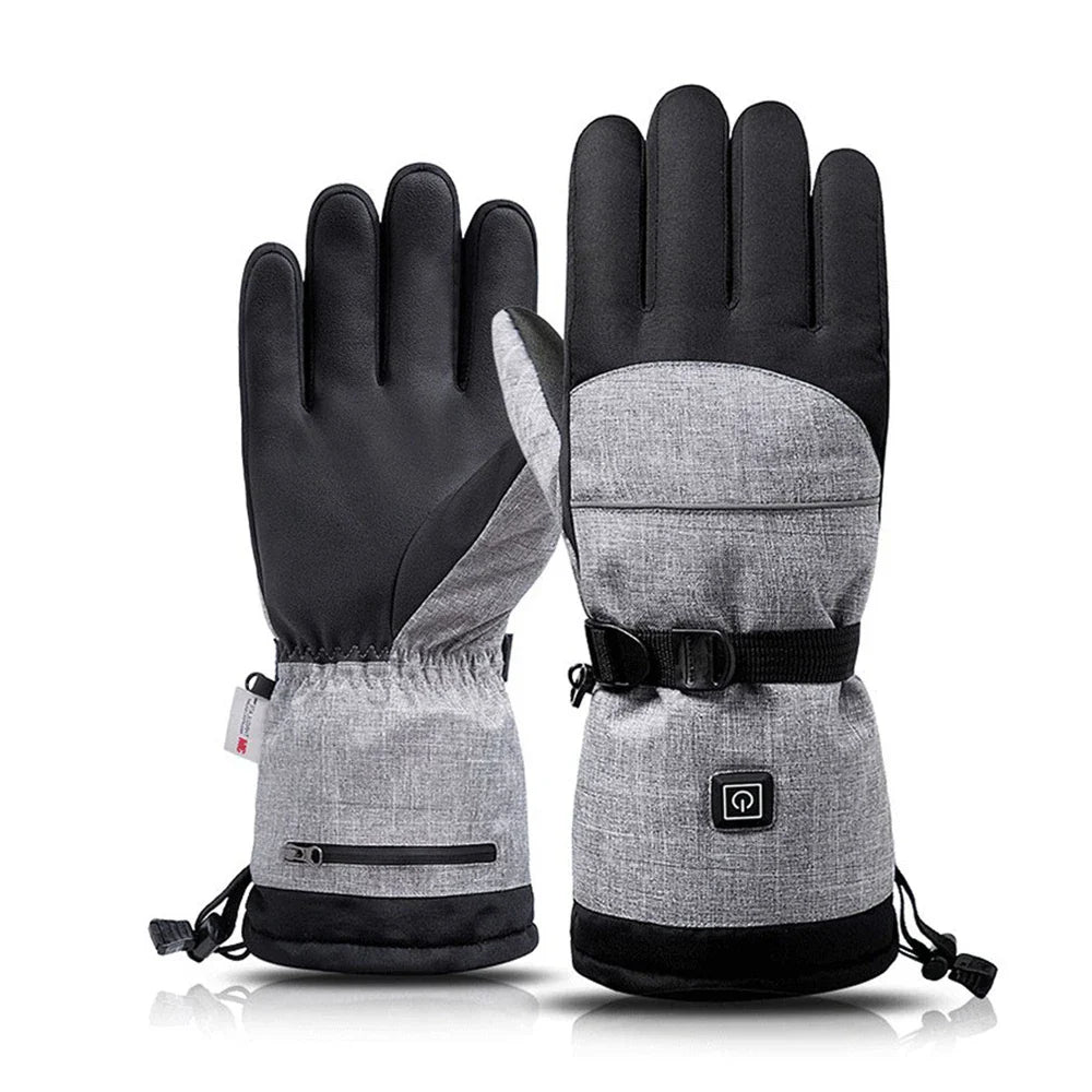 Rechargeable Heated Gloves – Full Finger Thermal Gloves for Men & Women, Ideal for Skiing, Snowboarding & Motorcycle Riding