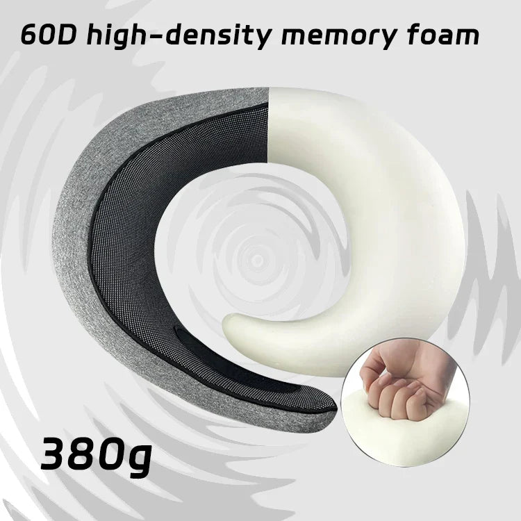 Memory Foam Travel Neck Pillow – Slow-Rebound U-Shaped Cushion with Custom Logo & Breathable Cover