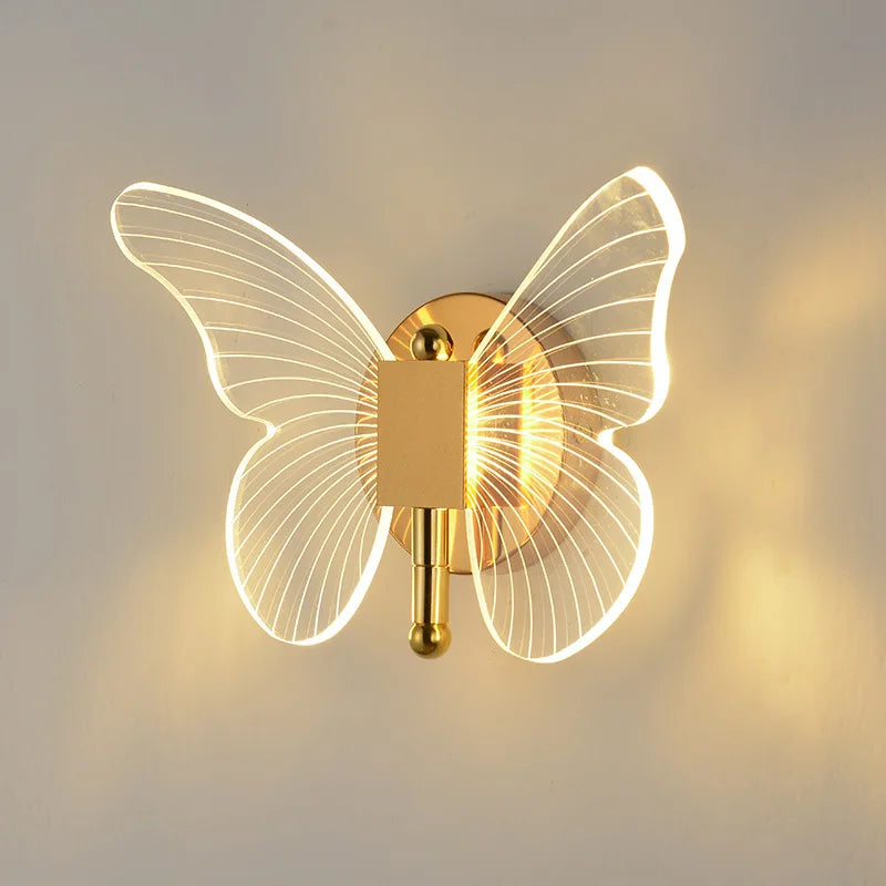 Luxury Gold Butterfly Wall Light – Modern LED Lamp for Bedroom, Living Room & Home Décor
