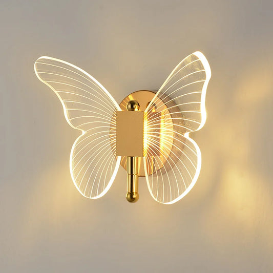 Luxury Gold Butterfly Wall Light – Modern LED Lamp for Bedroom, Living Room & Home Décor
