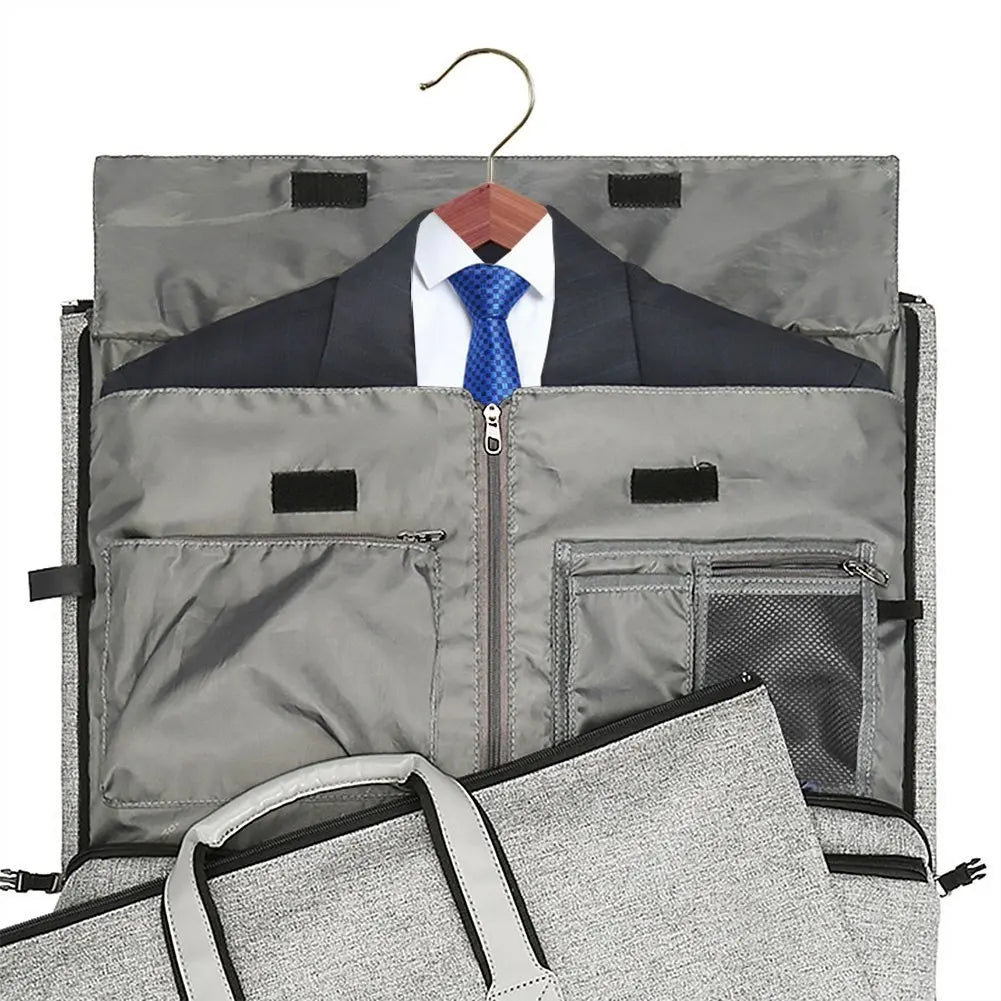 45L Foldable Garment Duffel Bag – Waterproof Travel Luggage with Toiletry Pouch for Outdoor & Long-Distance Trips