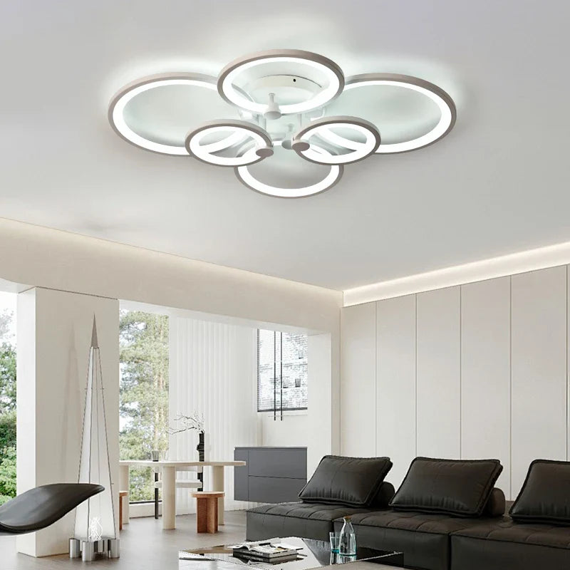LED Ceiling Light with Remote Control – Modern Acrylic Chandelier for Living Room, Bedroom & Home Décor