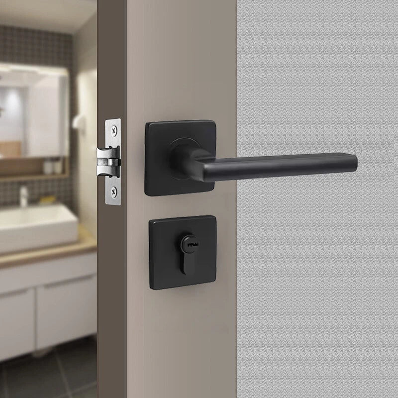 Modern Stainless Steel & Wood Door Handle – High-Security, Anti-Theft, Anti-Prying Hardware for Home & Office
