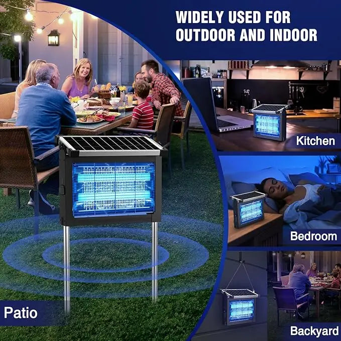 Solar Bug Zapper Outdoor, Waterproof Mosquito Zapper Outdoor Solar Powered mosquito killers electronic
