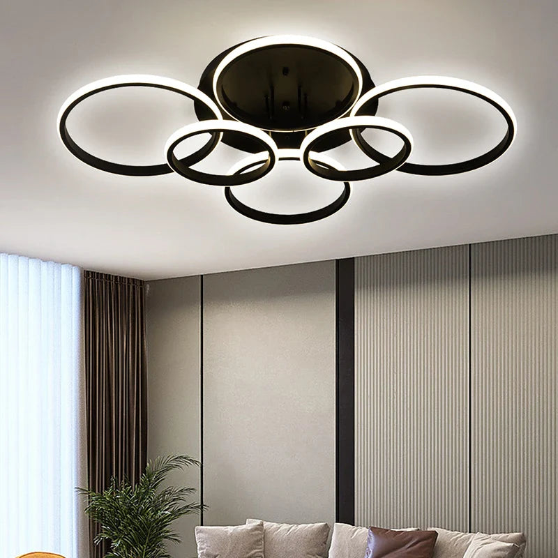 LED Ceiling Light with Remote Control – Modern Acrylic Chandelier for Living Room, Bedroom & Home Décor