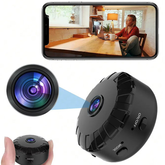 HD Mini Wireless Security Camera – Night Vision, Motion Alarm & Magnetic Base for Remote Home Monitoring