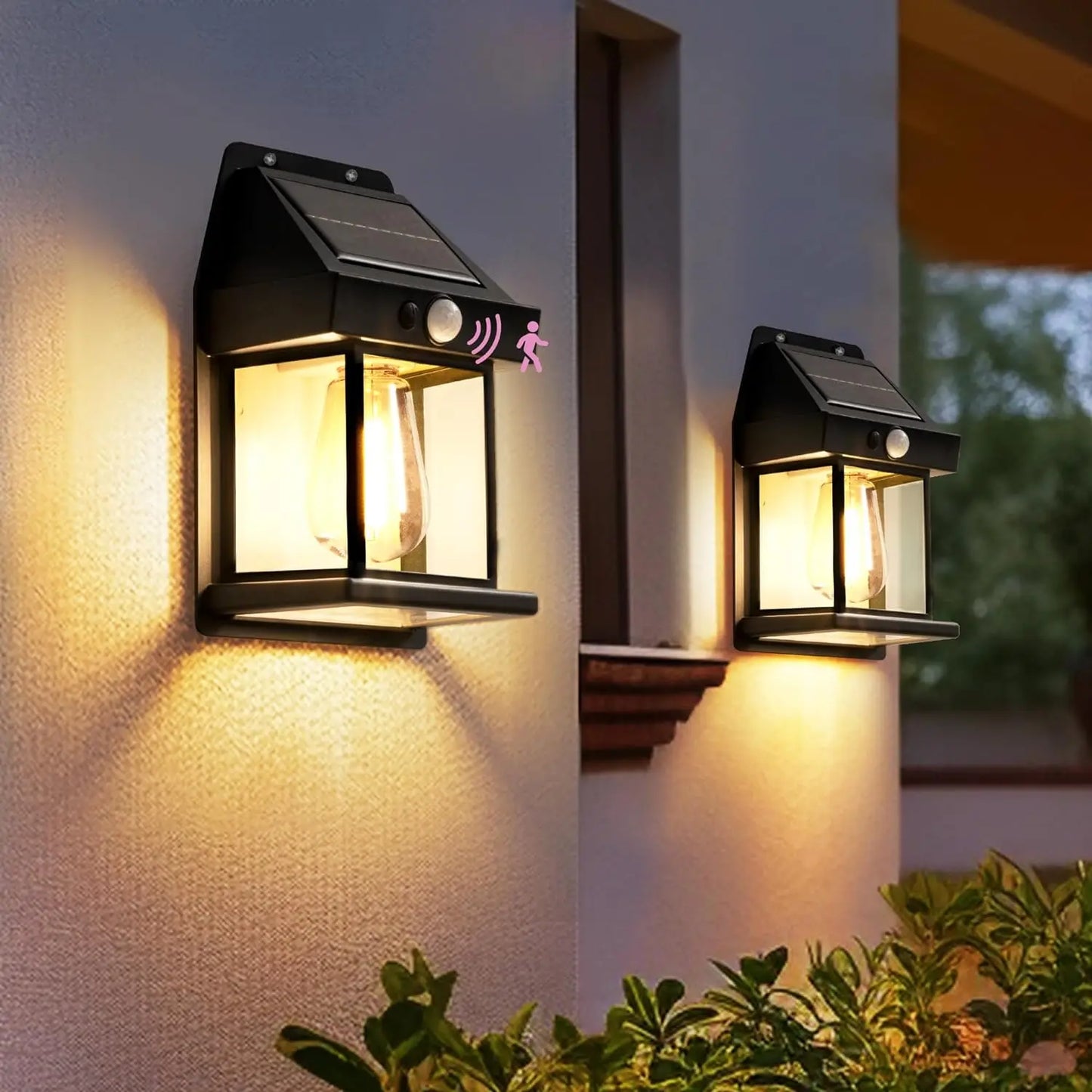 1200mAh Outdoor Solar Wall Light – Motion Sensor LED Garden Security Lamp, Waterproof IP65 for Patio & Pathway