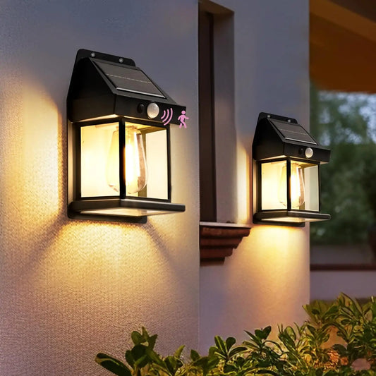 1200mAh Outdoor Solar Wall Light – Motion Sensor LED Garden Security Lamp, Waterproof IP65 for Patio & Pathway
