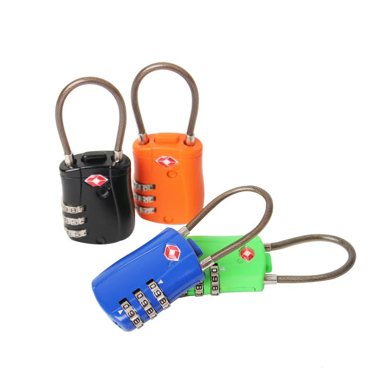 TSA-Approved 3-Digit Combination Luggage Lock | Durable Zinc Alloy Anti-Theft Travel Padlock for Suitcases & Bags
