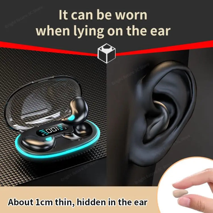 X55 Mini Wireless In-Ear Sleep Earbuds | Invisible Bluetooth Headset with HiFi Audio, Touch Control & LED Charging Case