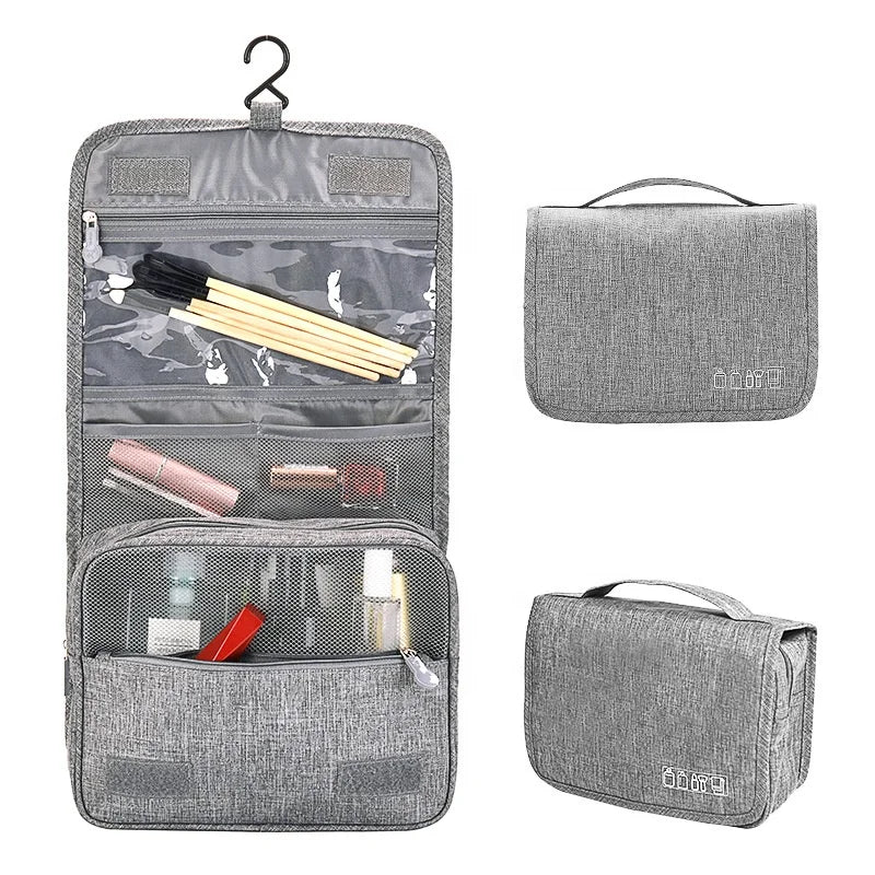 Compact Waterproof Hanging Toiletry Bag – Travel Makeup Organizer for Men & Women