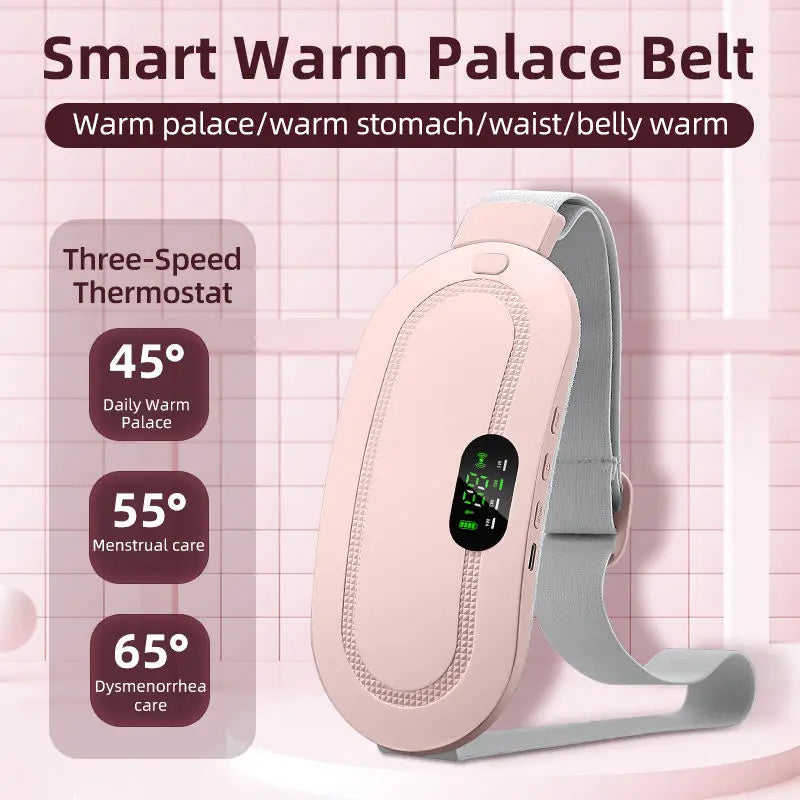 Optimized Product Title Wireless Menstrual Heating Pad for Women - Intelligent Abdominal Heat Therapy Belt with Timing Control - Portable USB Rechargeable Pain Relief
