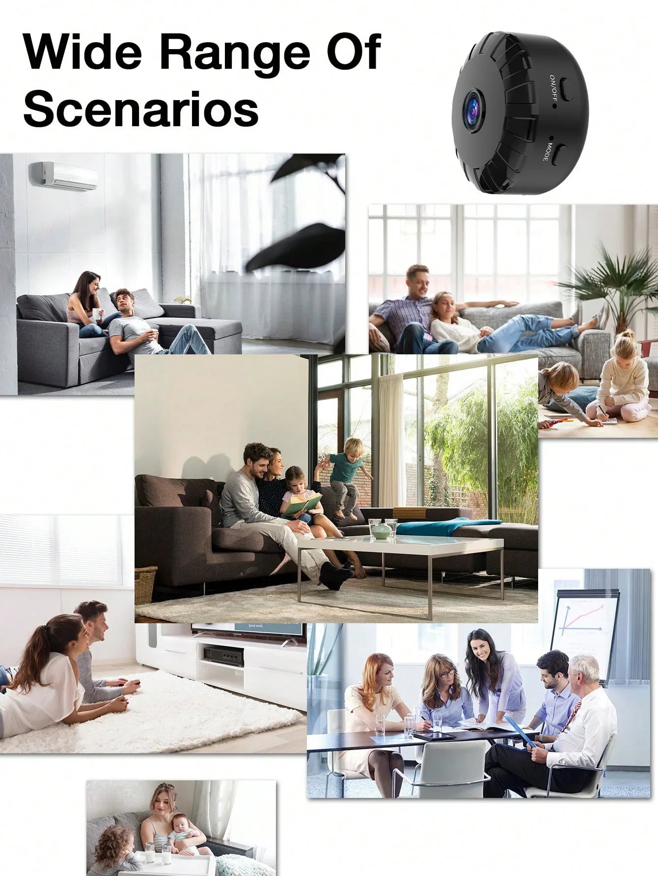 HD Mini Wireless Security Camera – Night Vision, Motion Alarm & Magnetic Base for Remote Home Monitoring