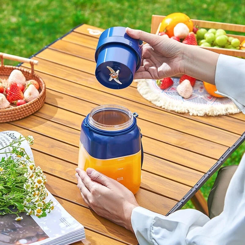 Portable Electric Juicer Blender Bottle – USB Rechargeable Fruit Mixer for Travel, Gym, Camping, and Sports