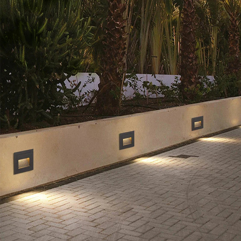 Waterproof IP65 LED Step Lights – Smart Recessed Motion Sensor for Outdoor & Indoor Stair, Pathway, and Wall Lighting